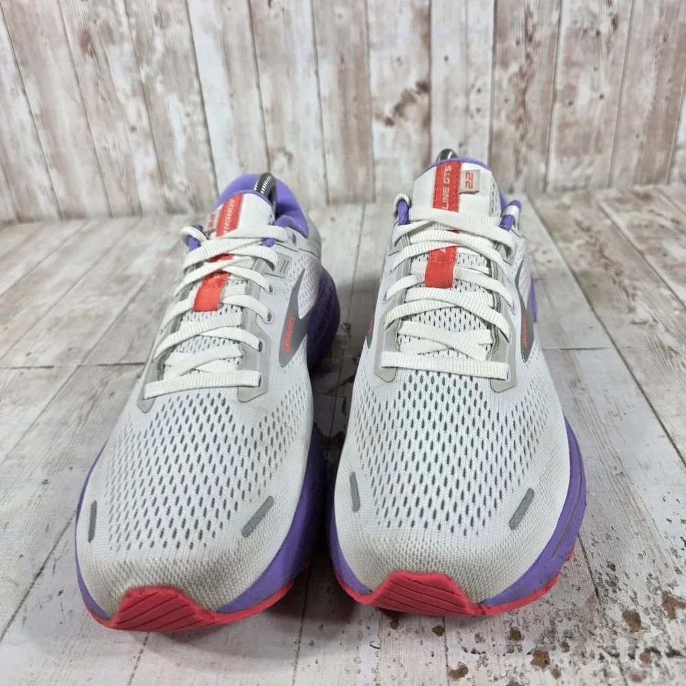 Brooks Adrenaline GTS 22 Womens 10.5 Running Shoes Gray Purple 1203531B105